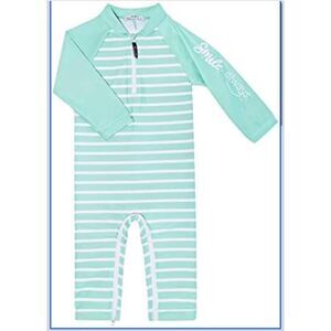 New Green Striped One Piece Swimsuit 2t